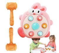 Jeu de taupe - Jouet à en forme de lapin mignon, marteau inclus, ensemble de jeu interactif, activité d'entraînement à la motricité fine pour le développement de la petite enfance | Cadeau d'a