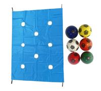 Jeu De Team Building avec Bâche À Trous | Activités De Groupe Collaboratives avec 6 Balles,Défi Sportif pour Événements Scolaires, Parcs, Salle De Sport Et Jardin