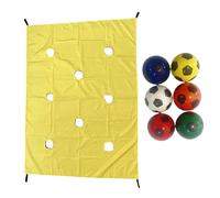 Jeu De Team Building Tarp avec Trou,Activités De Groupe Collaboratives avec 6 Balles | Défi Sportif pour Événements Scolaires, Parcs, Salle De Sport Et Jardin