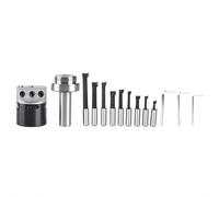 Jeu de Têtes D'alésage Fraise à Aléser en Acier au Carbone Fraise à Aléser en Acier au Carbone Fraise à Aléser C20-F1-12-9PCS Tige D'alésage avec Boîte de Rangement pour