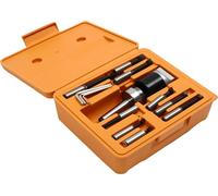 Jeu de têtes de forage, MK2 M10 Ø50mm, 9 barres de forage, boîte de rangement, jaune
