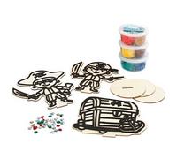 Jeu de thème en bois Pirates pour la décoration 10 pièces