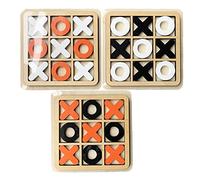 Jeu De Tic-tac-Toe - Jeu De Morpion Et De Croix en Bois, Jeu De Société XO, Puzzle Cérébral De Stratégie Éducative Interactive, Jeu Éducatif pour Enfant Famille Amis (Couleur Aléatoire)