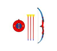 Jeu de tir à l'arc Marvel Spider-Man pour enfants avec guide intégré, 3 flèches ventouse et cible Rouge/Bleu