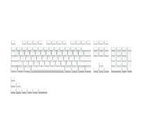 Jeu de touches de jeu en forme de gelée avec boîtier translucide PBT, blanc | Construction mixte PBT avec finition translucide pour la configuration du bureau, le style du clavier pour les utilisateurs