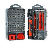 Jeu de tournevis 115 en 1 en alliage d'acier avec manche télescopique et tuyau rotatif à 360° pour réparation d'ordinateurs, de téléphones et d'appareils ménagers