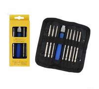 Jeu de tournevis 17 en 1 avec croix pour embouts Torx et hexagonaux pour réparation électronique DIY