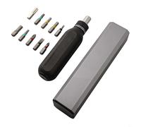 Jeu de tournevis à cliquet 28 en 1 avec embouts magnétiques et rangement de type presse pour appareils électroniques et petits appareils (10 en 1)