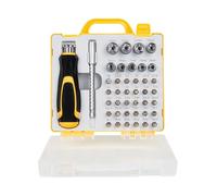 Jeu de tournevis à cliquet 42 en 1 avec poignées à cliquet, boîte de rangement, ensemble de cliquet de réparation domestique