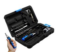 Jeu de tournevis à cliquet 69 en 1 mandrin à cliquet, forets de précision antidérapants pour réparations d'appareils électroménagers, vélos, plomberie