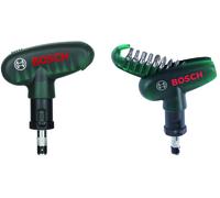 JEU DE TOURNEVIS À CLIQUET + EMBOUTS BOSCH 10 PIÈCES 019510