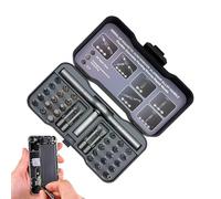 Jeu de tournevis à cliquet - Outil portable magnétique de précision à pointes multiples | Jeu de clés Allen à cliquet | Kit combiné en acier S2 34 en 1 avec manche Modu