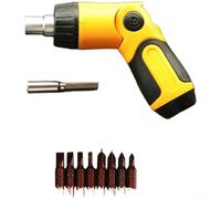 Jeu de tournevis à cliquet rotatif avec mécanisme à 72 dents, tournevis à poignée pliable avec porte-embout /4", rangement de queue pour croix hexagonale pour embouts Torx (D)