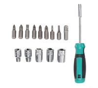 Jeu de tournevis à douille hexagonale avec 32 embouts pour assemblage de meubles, réparation électronique - Kit d'outils de clé à cliquet avec porte-embout magnétique, antidérapant