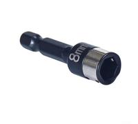 Jeu de tournevis à douille hexagonale de 8 mm avec manchon à bille sans acier, adaptateur hexagonal pour tâches de fixation, pour construction métallique durable (A)