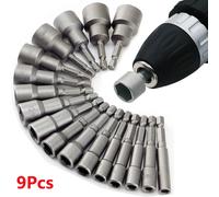 Jeu de Tournevis à Douilles Hexagonales de 5 à 13mm, 9 Pièces/Ensemble, Embouts, Outils 9pcs