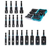 Jeu de tournevis à douilles magnétiques LIBRATON 18 pièces, jeu de tournevis à douilles à percussion, embouts hexagonaux de 1/4 pouces pour perceuse à percussion, embouts à douilles métriques 18pcs