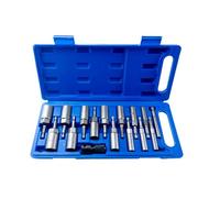 Jeu de tournevis à écrou magnétique, jeu d'adaptateurs de douilles à percussion, 15 pièces, outils de forets à vis électriques, acier, pour perceuse sans fil, visseuse à (16 Pcs)