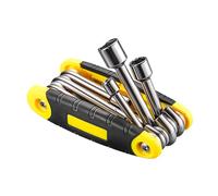 Jeu De Tournevis À Écrous Pliants 6 En 1 llen Pliante, Jeu D'outils Hexagonaux Portables, Clés En Étoile Pour Les Réparations De Vélos De Voiture À Domicile, Outils Polyvalents Compacts | Kit D