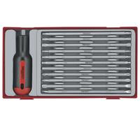 Jeu de tournevis avec embout long TT1 tray PZ- TX- HEX- PH 12 pièces Teng Tools TTMD12D