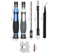Jeu de tournevis avec fonctions télescopiques Kit complet de 107 embouts pour diverses réparations (bleu)