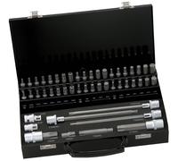 Bahco BE5049T Set de douilles et Embouts, Multicolore, Set de 49 Pièces Gris