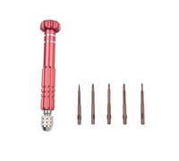 Jeu de tournevis compact pour réparation de précision, 5 embouts magnétiques pour téléphone portable et montre, acier au chrome vanadium (rouge)