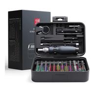 Jeu de tournevis, couvercle rotatif à 360° extensible avec rangement | Kit d'outils 132 en 1 pour ordinateur, ordinateur portable, tablette, appareil photo, lunettes, mécanique, voiture