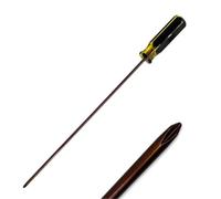 Jeu de tournevis cruciformes extra-longs de 30,5 cm avec manche en PVC - Embout en acier allié au chrome vanadium pour les zones difficiles d'accès (PH)