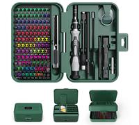 Jeu de tournevis de précision 132 en 1, Phillips, Torx, tête de tournevis magnétique avec boîte de rangement, petit kit d'outils de réparation à la main 152 bits 132 in 1 black