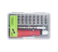 Jeu de tournevis de précision 32 en 1 - Système d'outils de bijoutier portable de 10,8 cm, kit de micro-appareils de réparation en acier au chrome vanadium, instrument d'entretien à poignée ergonomiqu