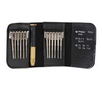 Jeu de tournevis de précision en CR-V - 12 embouts - Cruciforme, plat et étoile