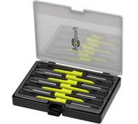 Jeu de tournevis de précision goobay, 7 pièces - Magnétiques et ergonomiques ; outils de précision pour l'électronique, l'horlogerie, le modélisme - Acier au chrome-vanadium, avec boîte de rangement