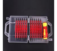 Jeu de tournevis d'électricien 24 en 1 isolé avec porte-embout magnétique pour une réparation et un entretien électriques sûrs