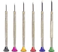 Jeu de tournevis d'horloger 12 pièces TOOLCRAFT 820926 Largeur de la lame: 0.8 mm, 1 mm, 1.2 mm, 1.4 mm, 1.6 mm, 1.8 mm 1 set