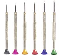 Toolcraft Jeu de tournevis d'horloger 820926, 12 pièces, lames 0,8/1/1,2/1,4/1,6/1,8 mm