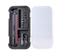 Jeu de tournevis électriques compacts 4V avec lumière LED rechargeable par USB de 25 embouts pour les réparations à domicile Tournevis rechargeable par USB