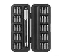 Jeu de tournevis électriques de précision avec batterie rechargeable, couple réglable, cliquet de rotation avant/arrière, 50 embouts, câble de charge USB et lumière LED pour les réparations