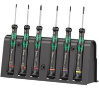 Wera 05030181001 2050/6 Jeu de tournevis électronicien + Rack, 6 Pièces, Vert