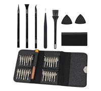 Jeu de tournevis électroniques, jeu de tournevis de précision 25 en 1, kit d'outils de réparation de lunettes 25 en 1, comprenant levier, brosse et pinces, outils