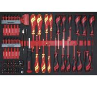 Jeu de tournevis et embouts Foam4x4 tray TX- TPX- PLAT- PH- PZ 98 pièces Teng Tools TTEMD98N