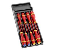 Facom Module de tournevis – 8 pièces, noir et rouge