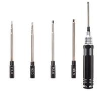Jeu de tournevis hexagonaux pour modèles télécommandés, 4 embouts interchangeables de 1,5 à 3,0 mm avec poignée en alliage d'aluminium, kit d'outils pour réparation d'hélicoptère, voiture, avion