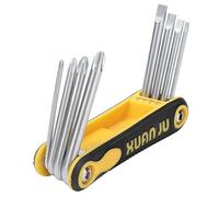 Jeu De Tournevis Inviolables Pliables, 8 En 1 Tournevis De Poche à Cliquet Pliable Multifonction Multitool Portable Outdoor Cross Slot Portable Hand Repair Tool For Screw Storage Maintenance