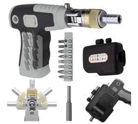 Jeu de tournevis magnétiques à cliquet | Tournevis coudé réglable à 180 °, kit d'outils de réparation électronique, embout , design de mémoire, pilote de douille pour professionnels