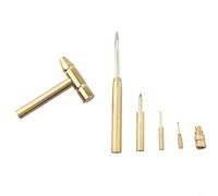Jeu de tournevis marteau 5 en 1 avec embouts détachables, mini outil multifonction pour projets de bricolage, réparation de montres et de bijoux, format compact de poche