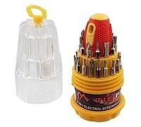 Jeu de tournevis - MEDIA WAVE STORE - cruciforme/plat/pointe - 32 embouts interchangeables