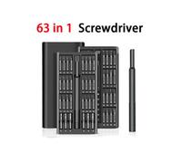 Jeu de Tournevis Multifonctions 63 en 1, Embout Magnétique, Boîte à Outils Portable