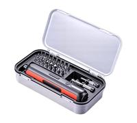 Jeu de tournevis sans fil 4 V avec manche ergonomique 25 embouts | 25 accessoires avec poignée confortable pour montage de meubles, réparations domestiques, entretien d'appareils électroniques