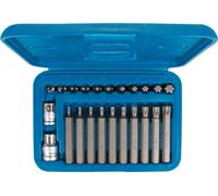 Jeu de tournevis T10-T55 T-PROFIL 3/8 + ½ entraînement avec adaptateur 22 pcs.